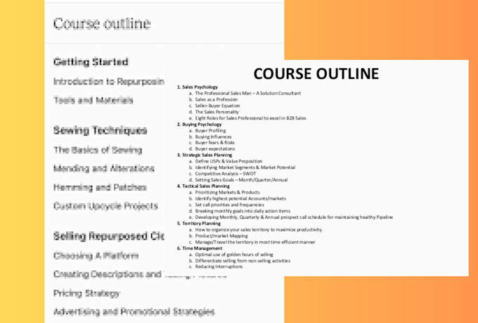 create online course curriculum lesson plan elearning content outline